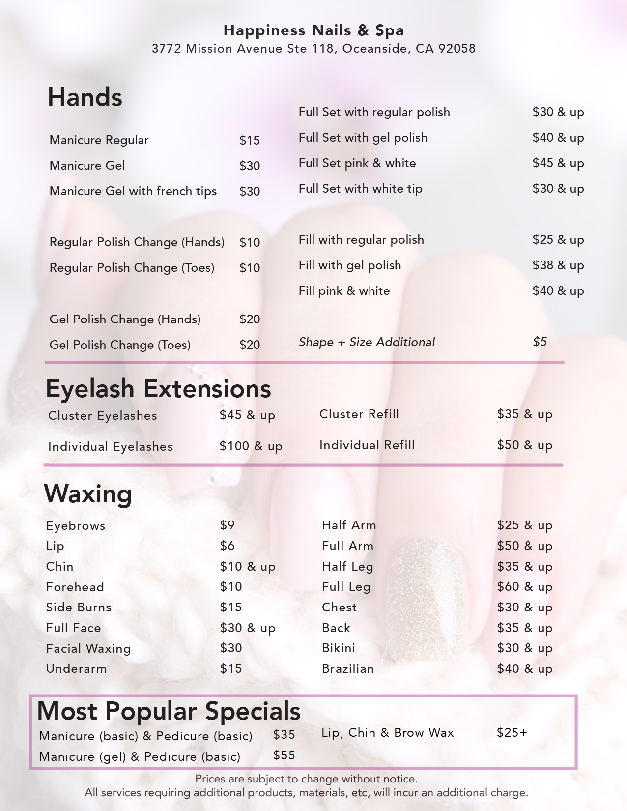 pedicure prices near me