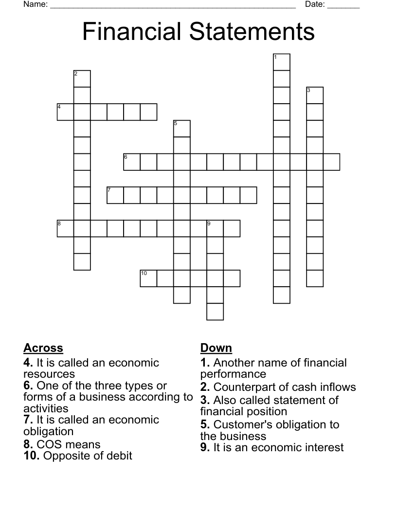 statements crossword clue