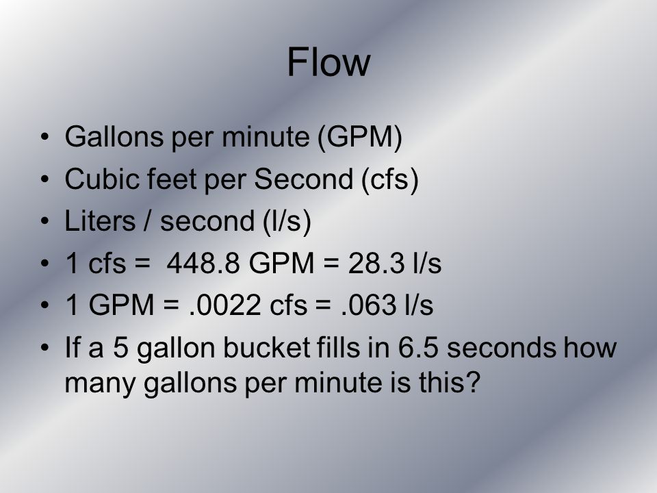 gpm to liters per minute