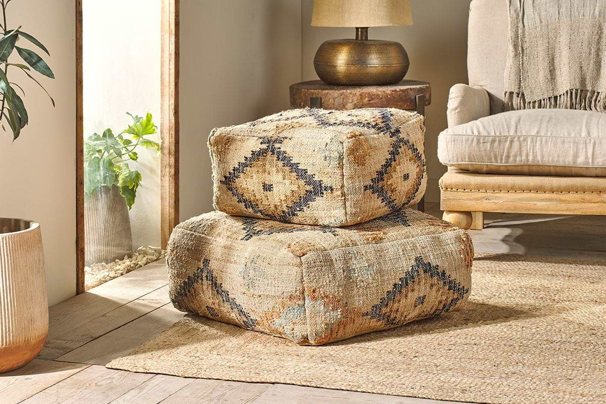 kilim pouffe