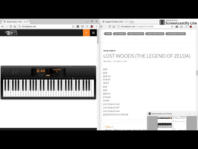 lost woods virtual piano