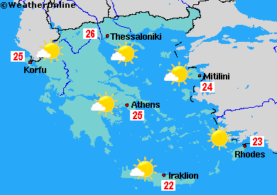 greece weather forecast 10 days