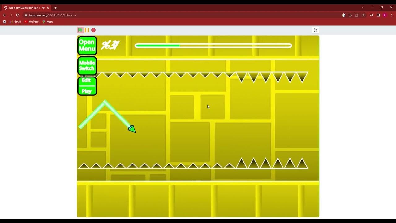 spam test geometry dash