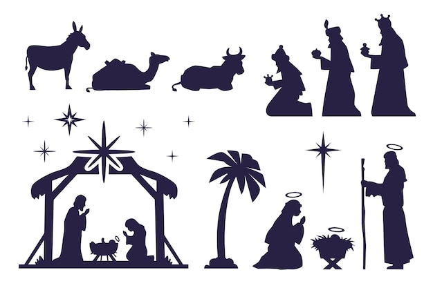 silhouette nativity images