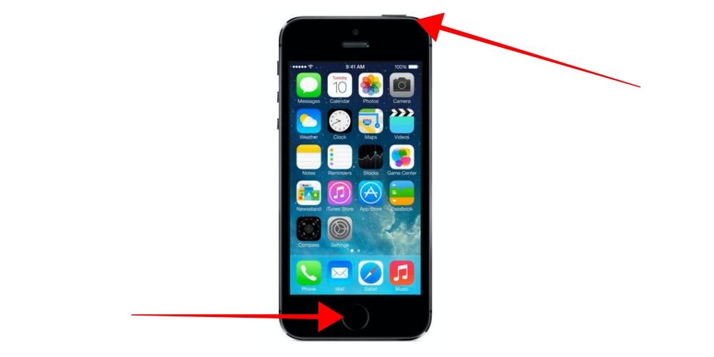 como tomar screenshot en iphone 5c