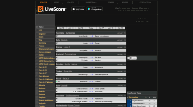 livescore.com soccer live scores