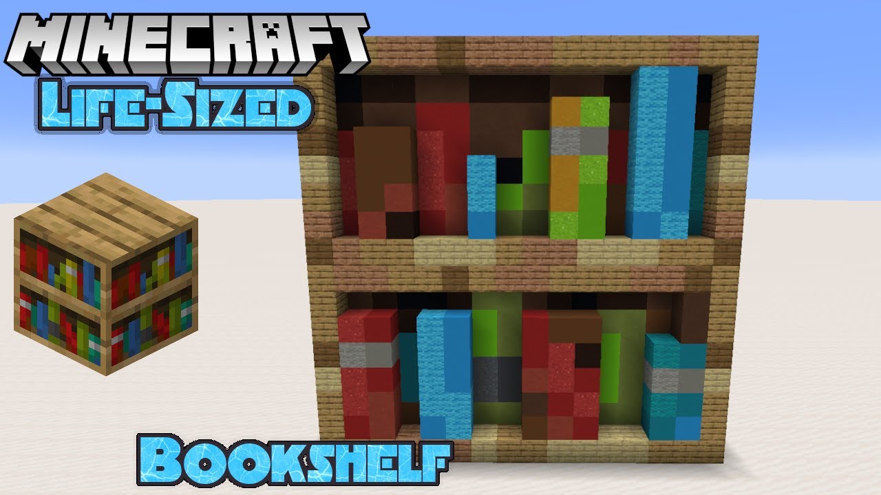 how to build a bookshelf minecraft