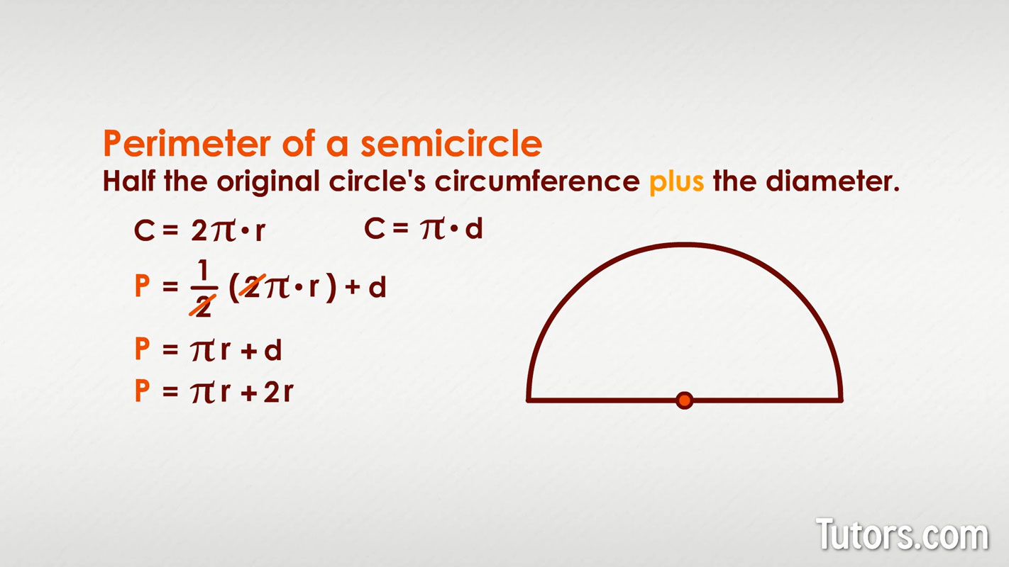 semi circle formula perimeter