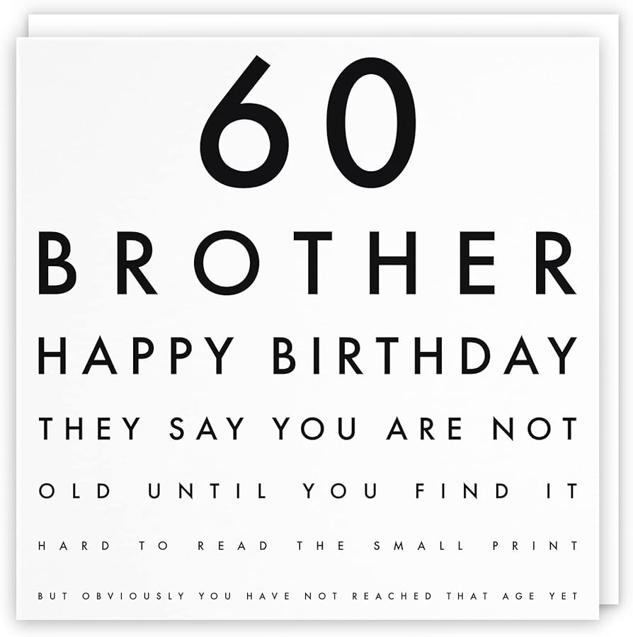 brother 60th birthday card