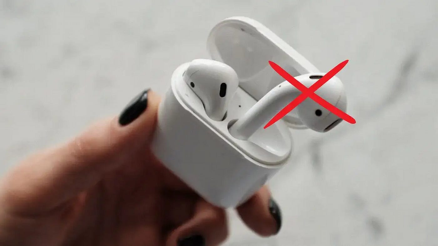 one airpod not charging