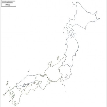 carte japon vierge