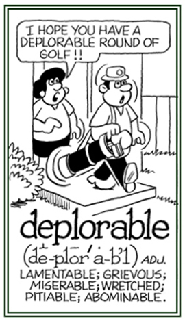 deplorable in a sentence