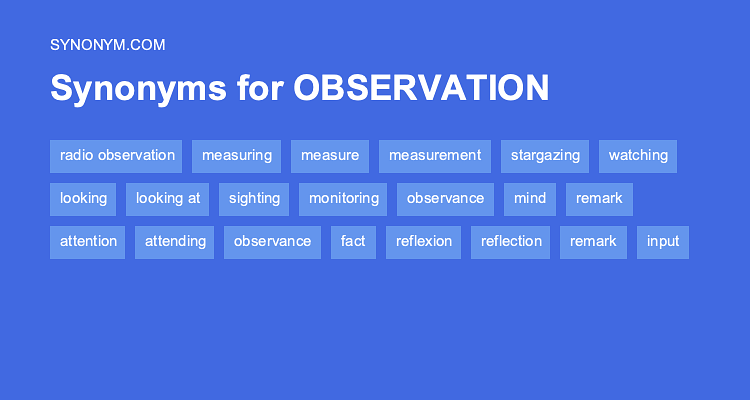 antonyms for observation