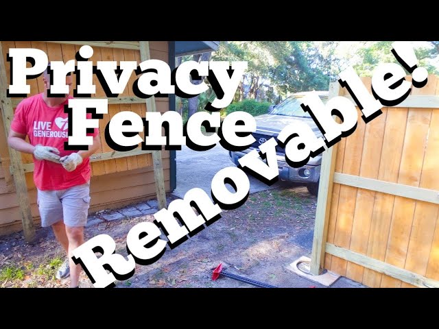 removable fence panels