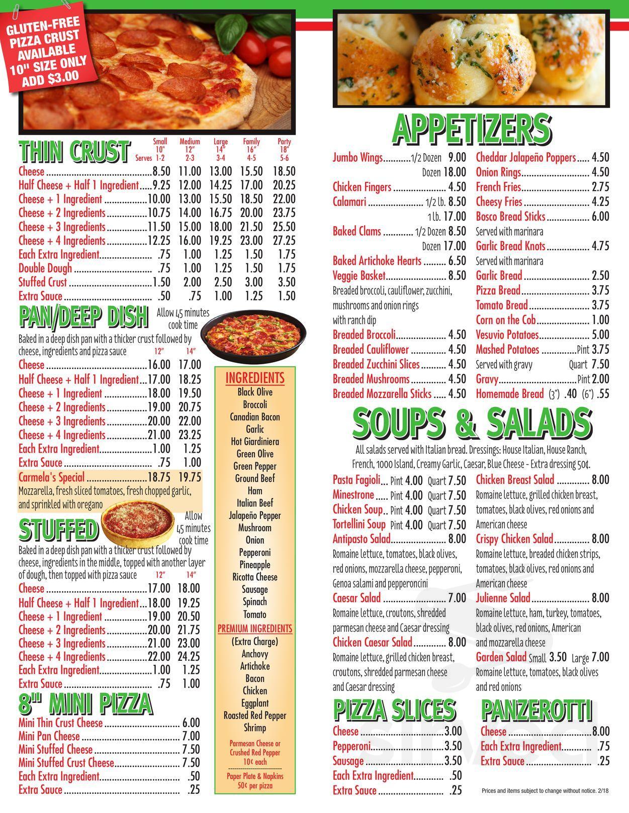 nardis menu