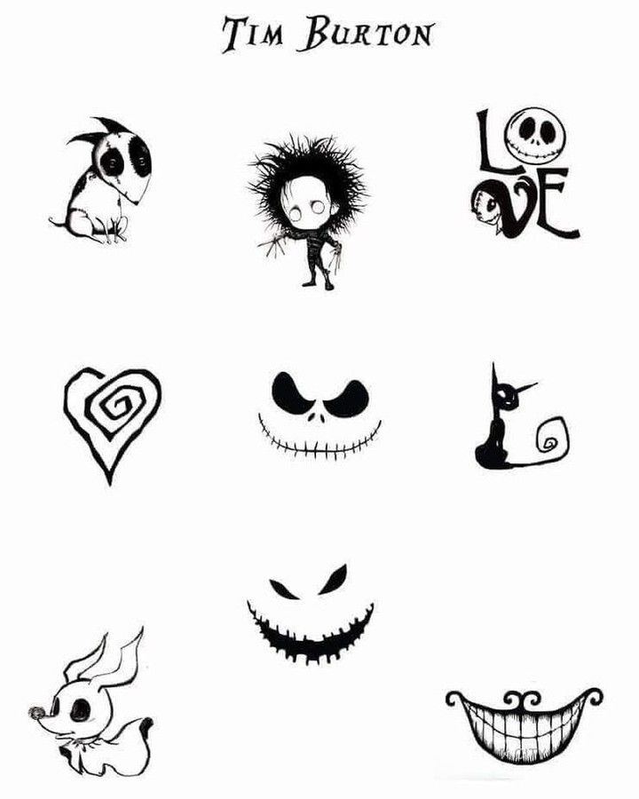 tim burton tattoo designs