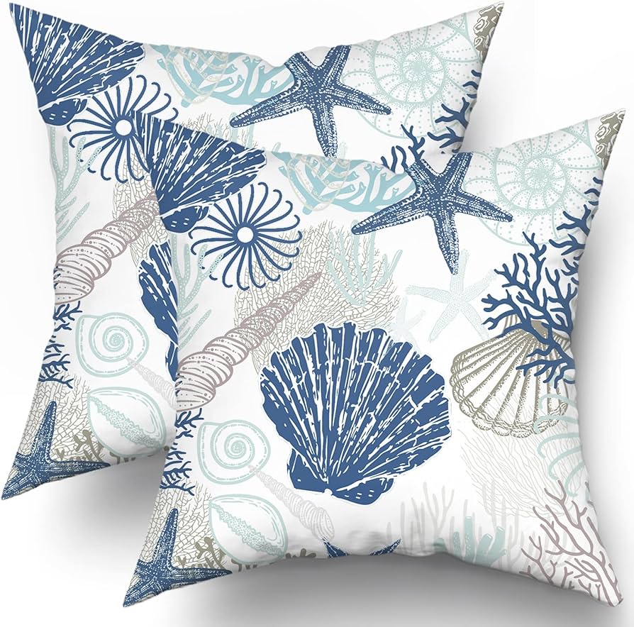 coastal pillow covers 18x18