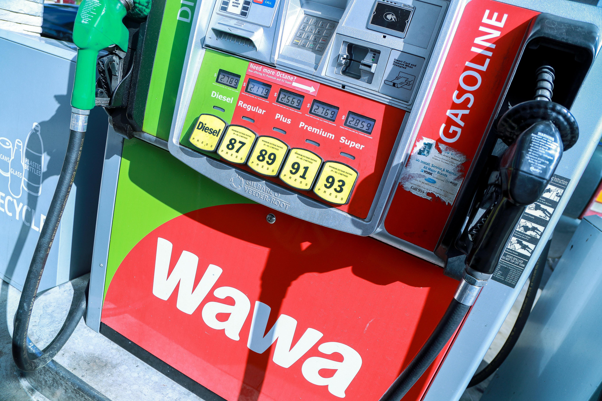 wawa gas octane levels