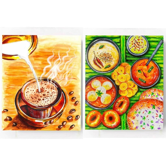 food painting on canvas