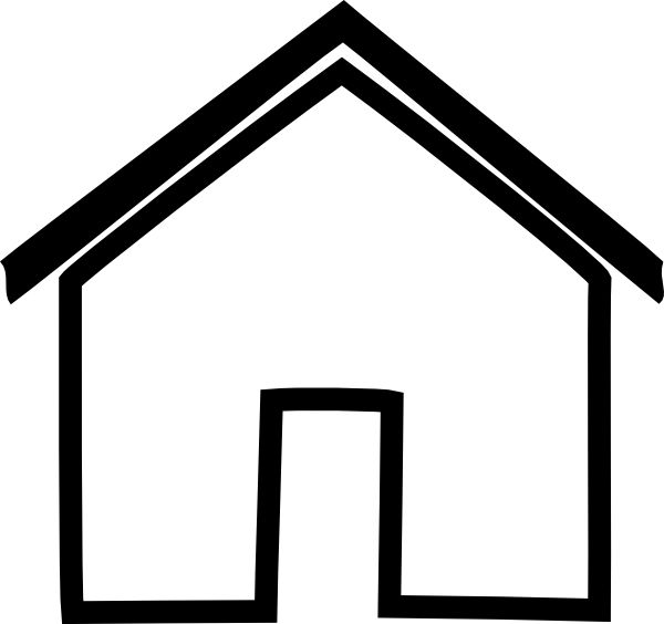 home clipart black and white