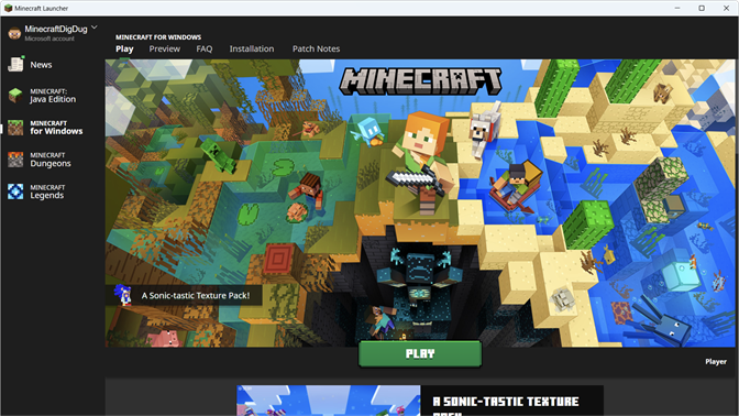 minecraft java edition launcher