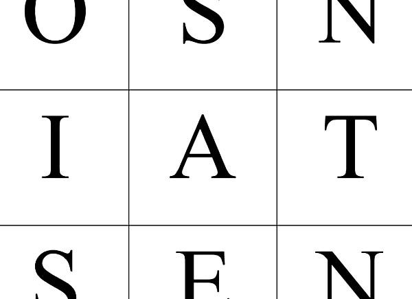 9 letter word square