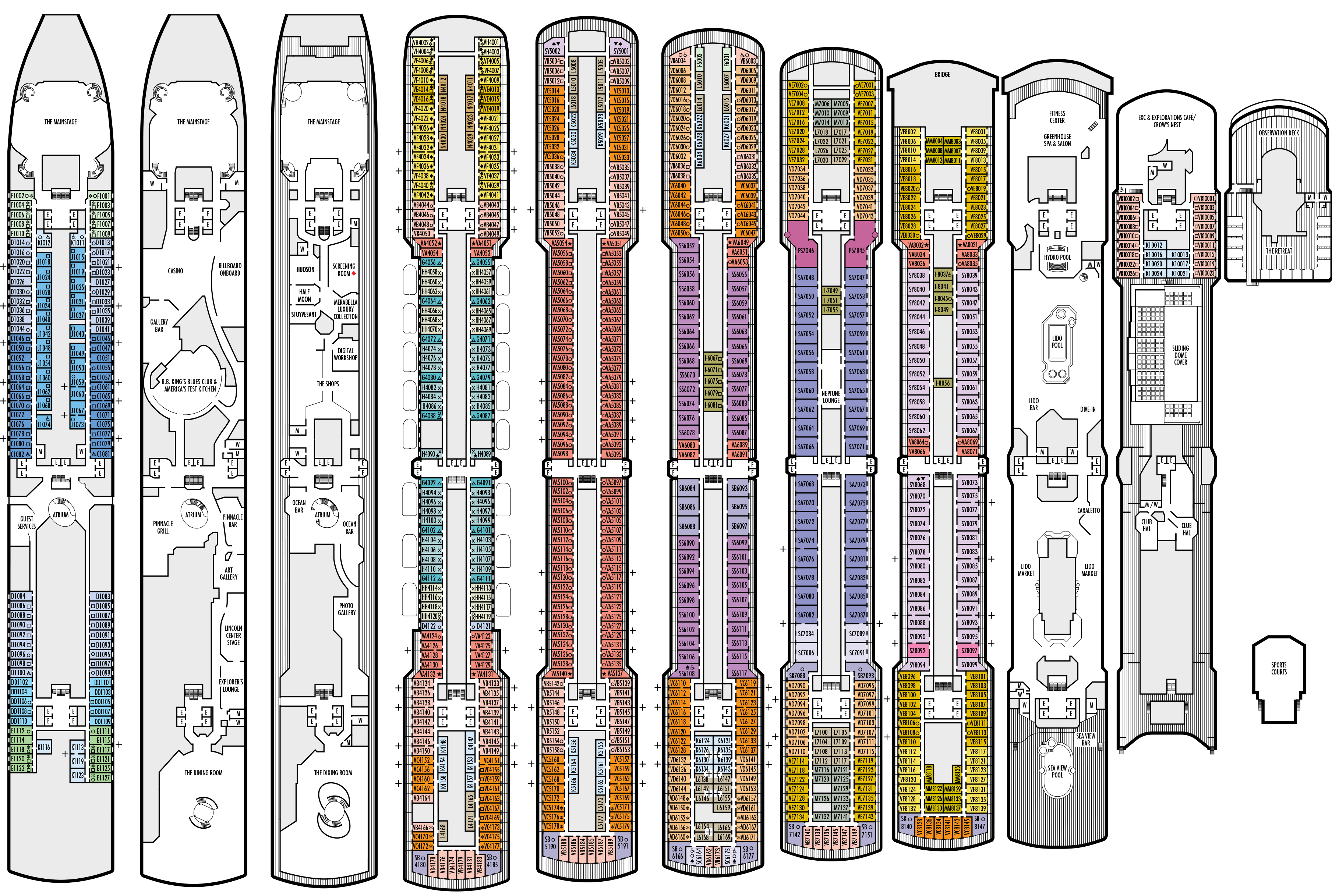 holland america westerdam deck plan