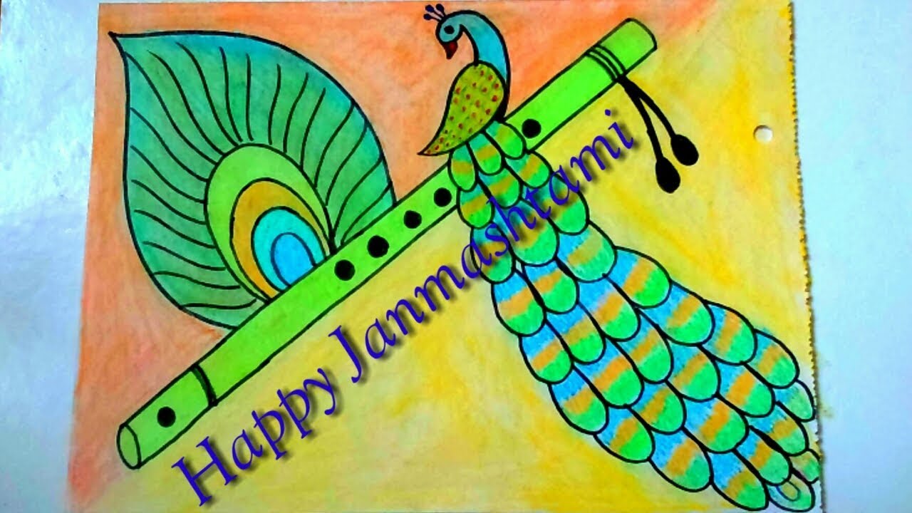 handmade poster on janmashtami