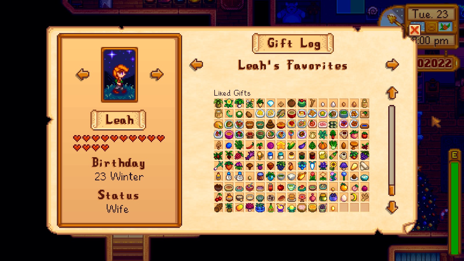 stardew leah gifts