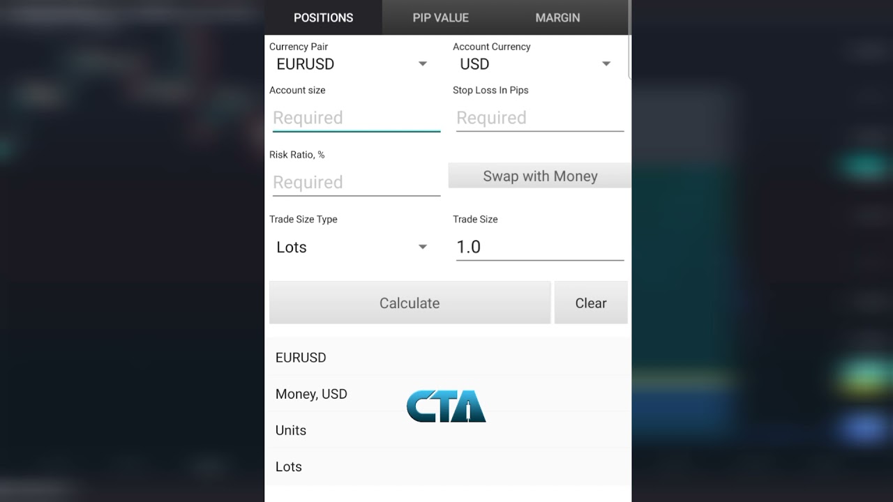 position size calculator myfxbook