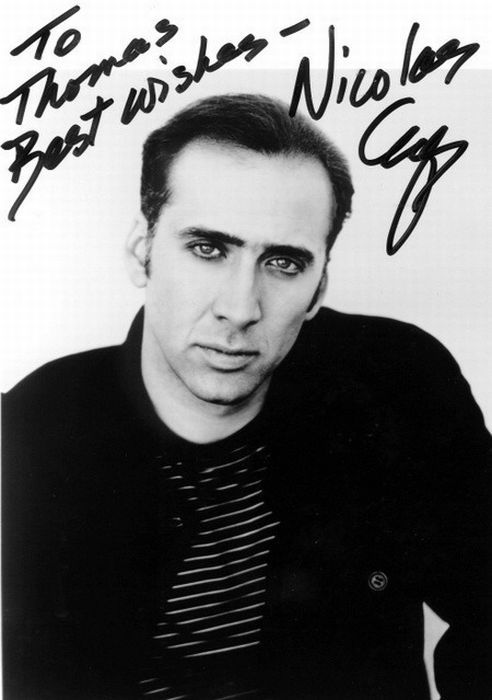 nicolas cage autograph