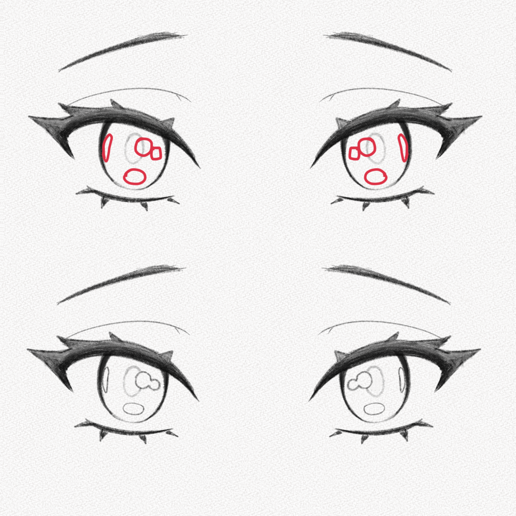 dibujos de anime ojos