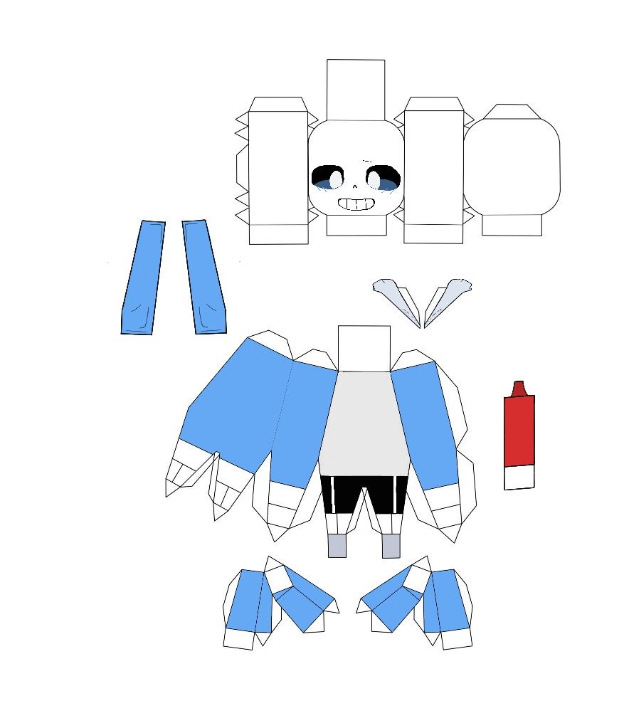 papercraft undertale sans