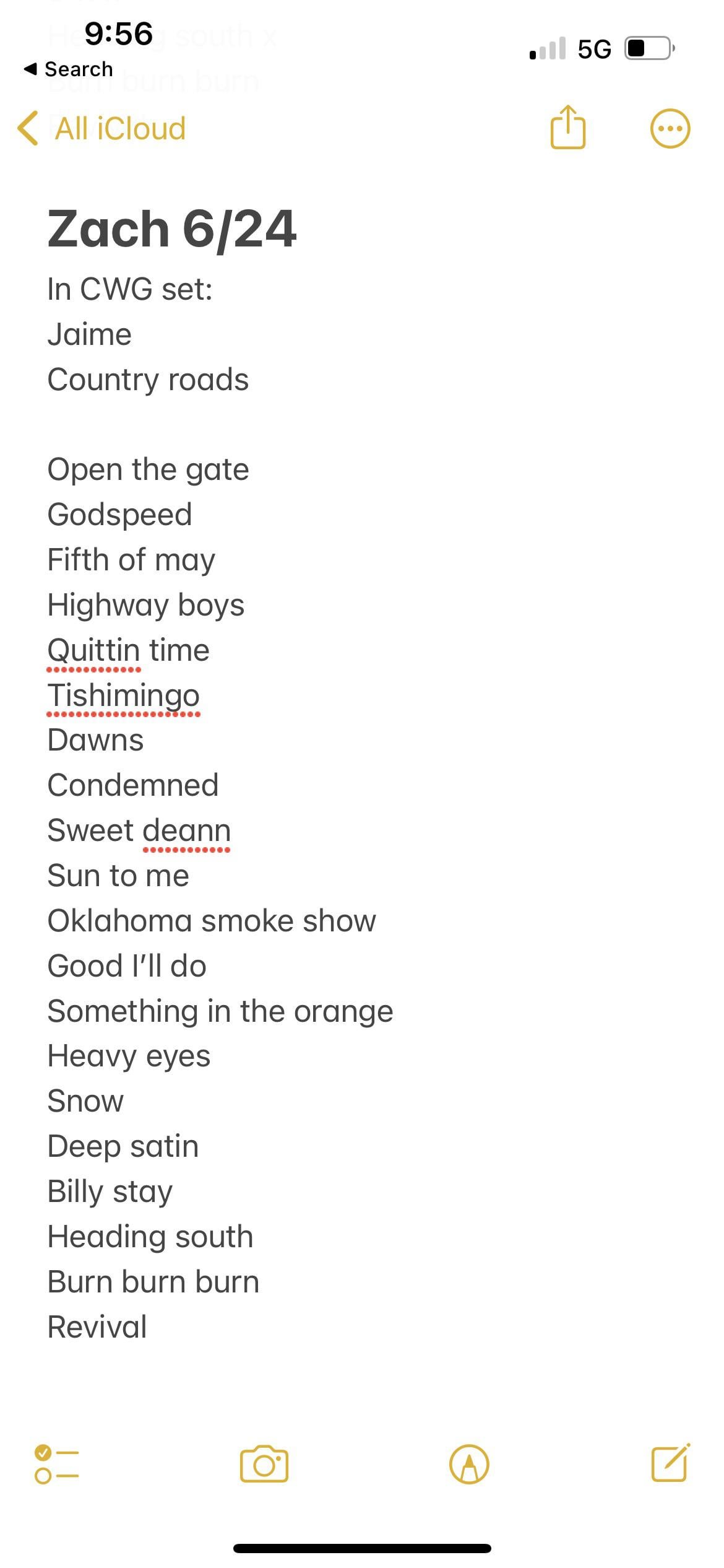 zach bryan setlist 2023