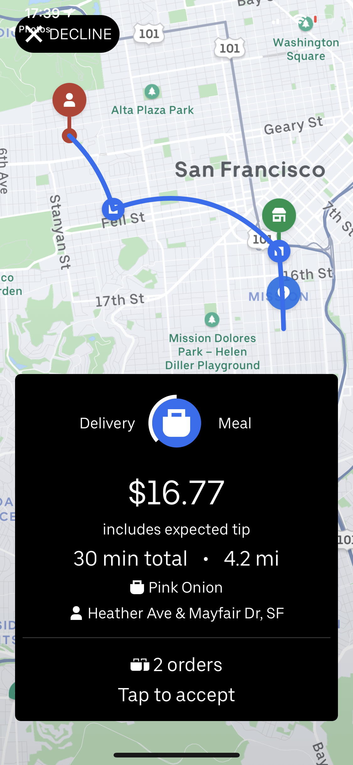 how to see total uber eats orders