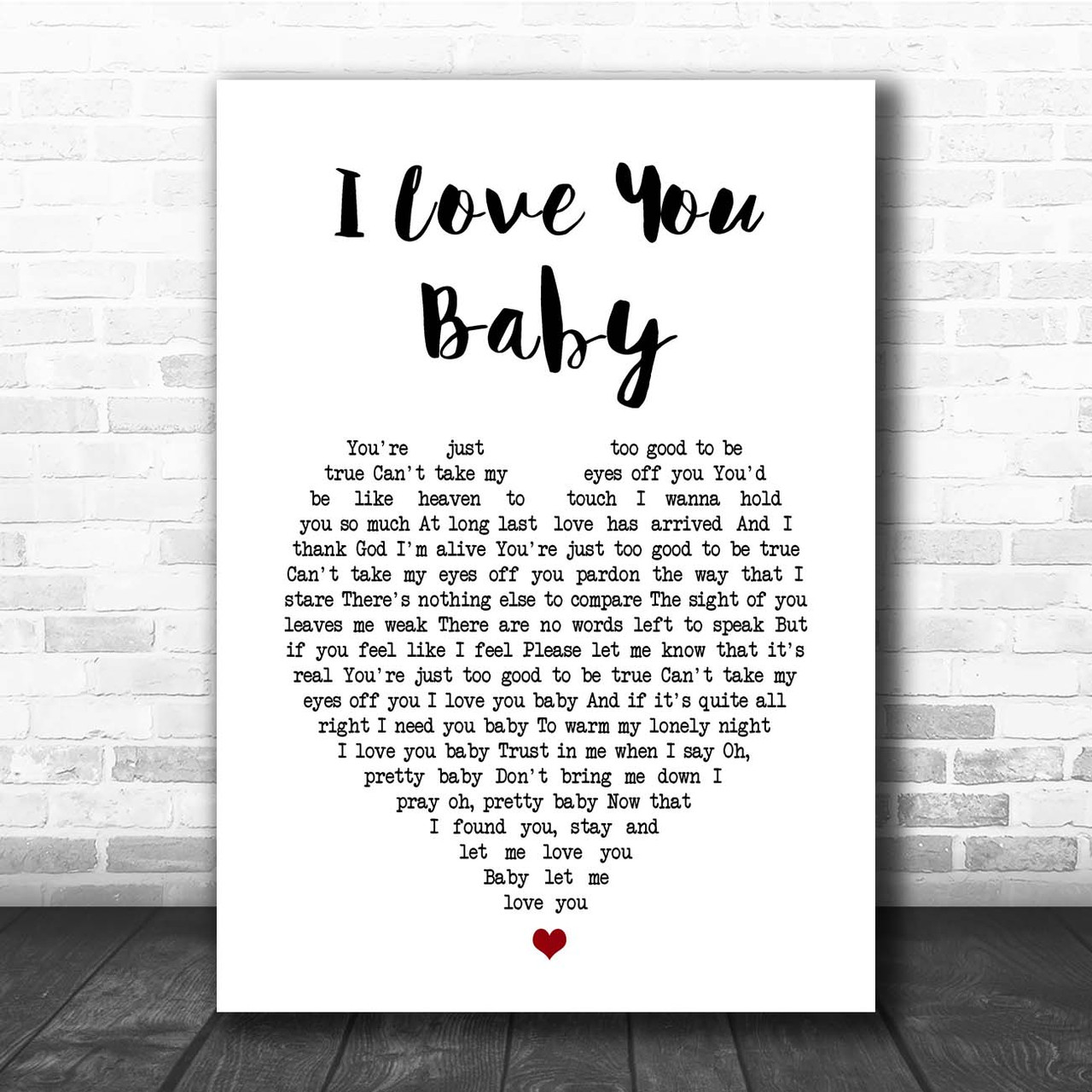 i love you baby lyrics