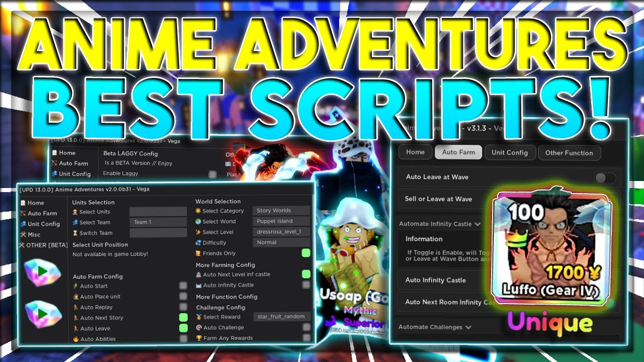 anime adventures script