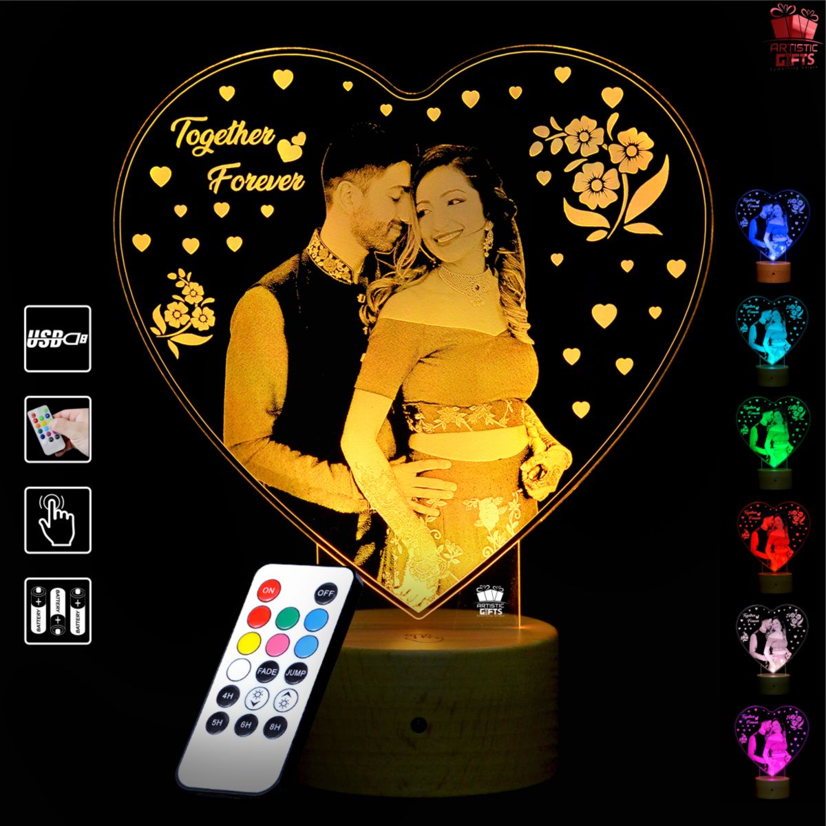 personalized 3d illusion led lamp