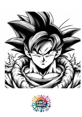 imagenes de goku para colorear e imprimir