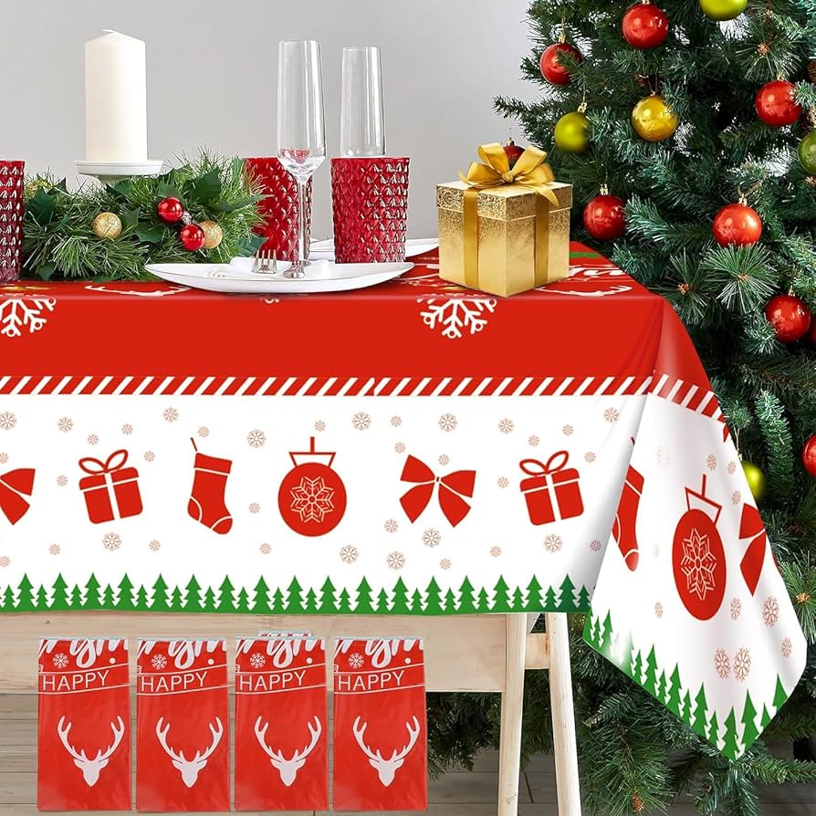 disposable christmas tablecloths