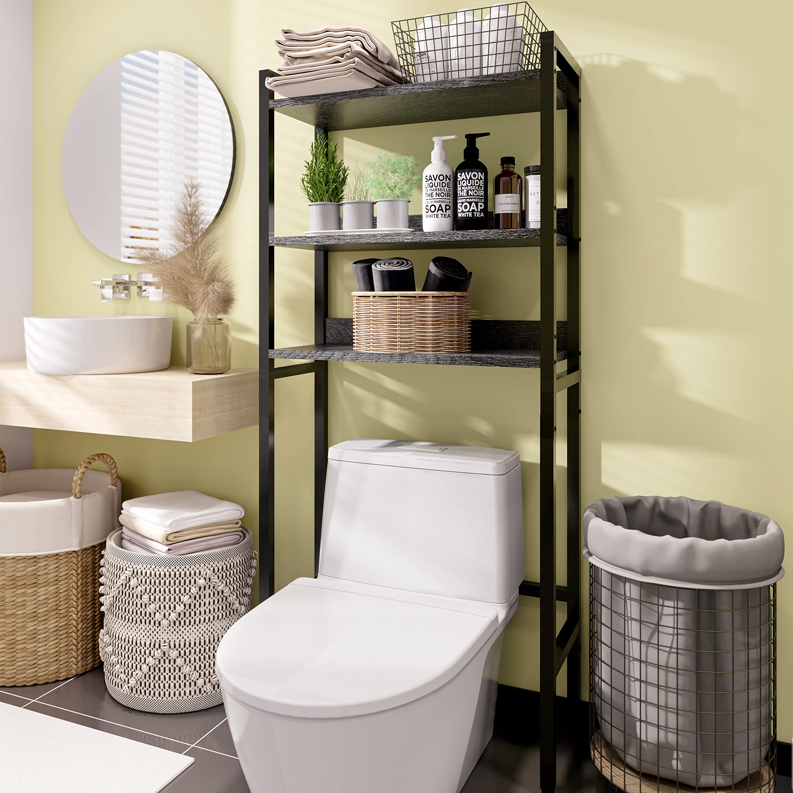 bathroom shelving over toilet