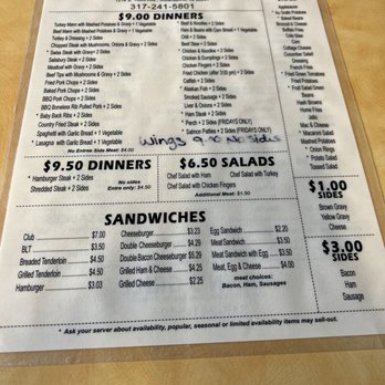 manns grill menu indianapolis