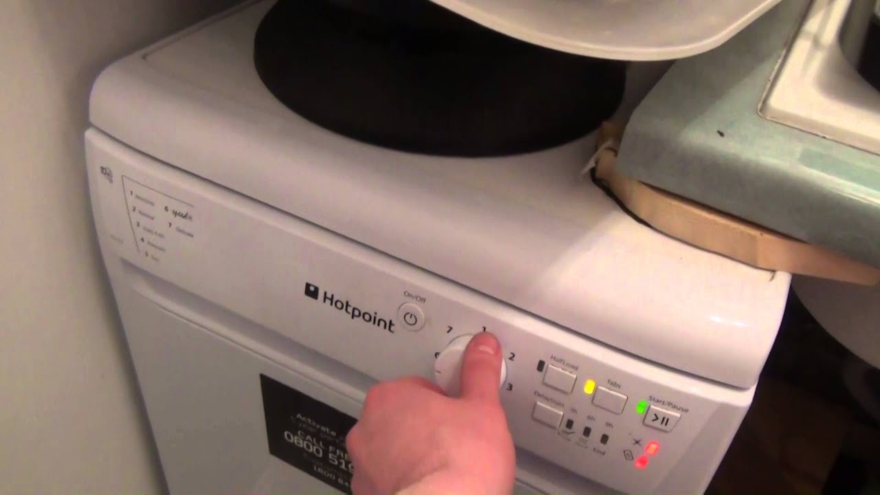 hotpoint dishwasher start button flashing