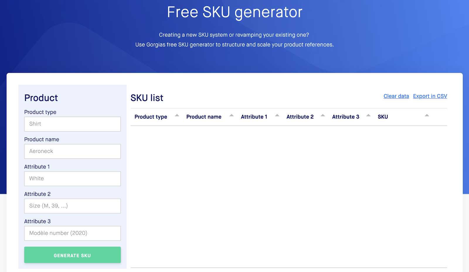 sku generator