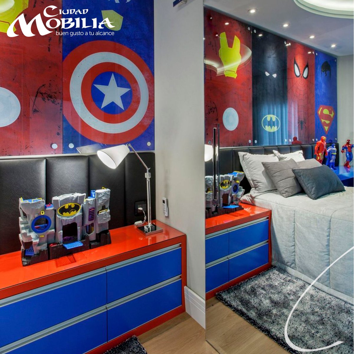 habitaciones para niños de avengers