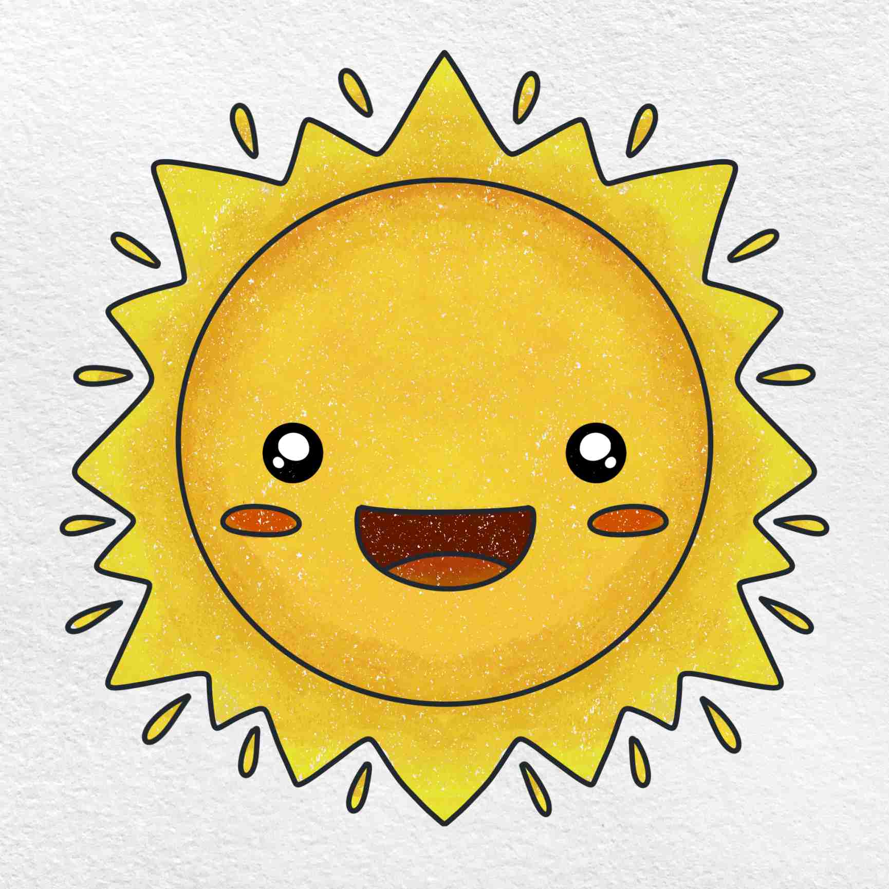 cute sun drawing