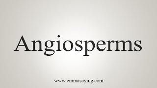 angiosperm pronunciation