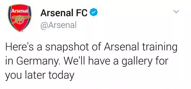 arsenal tweets