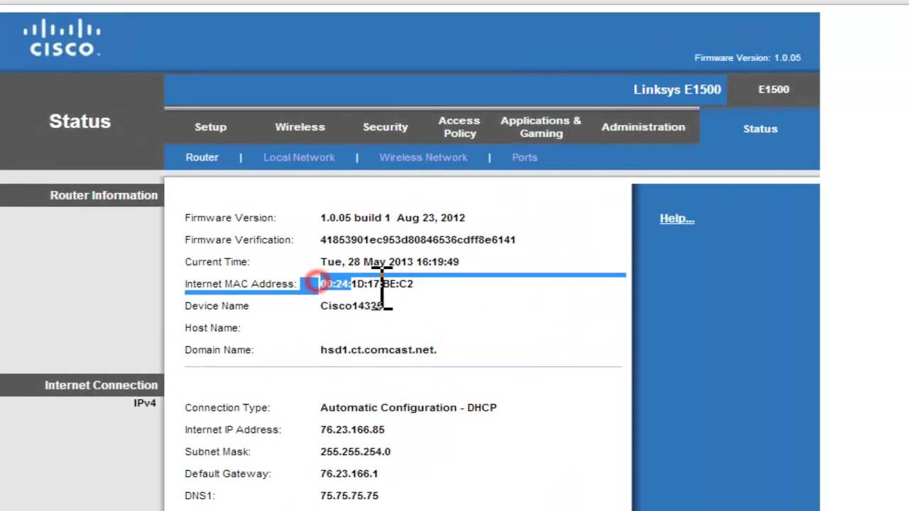 xfinity change ip address