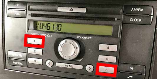 ford transit stereo code